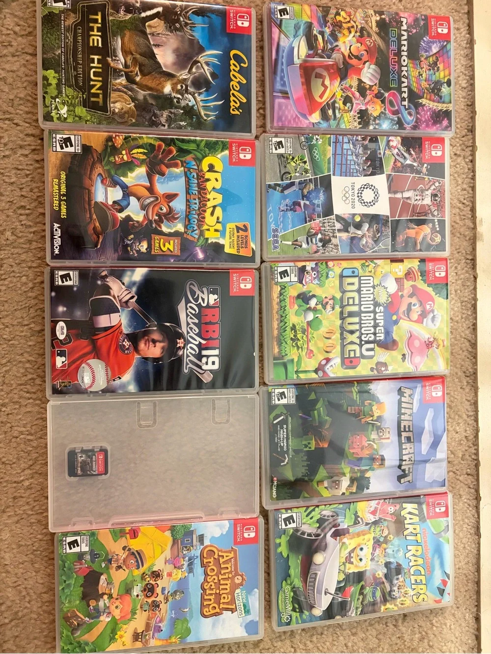 Nintendo Switch Console Bundle with 10 Games - Black/Red